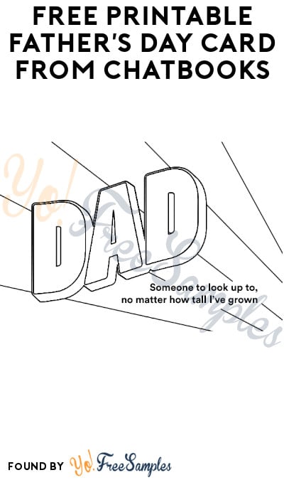 FREE Printable Father’s Day Card from Chatbooks