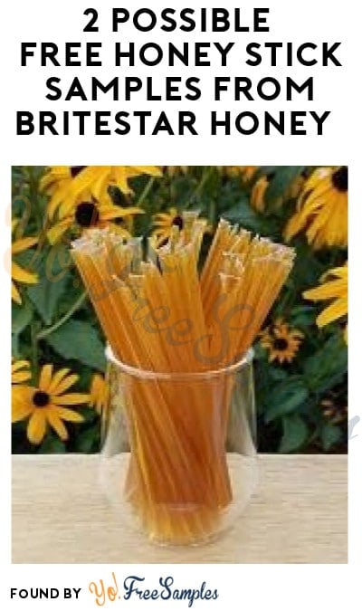 2 Possible FREE Honey Stick Samples from BriteStar Honey