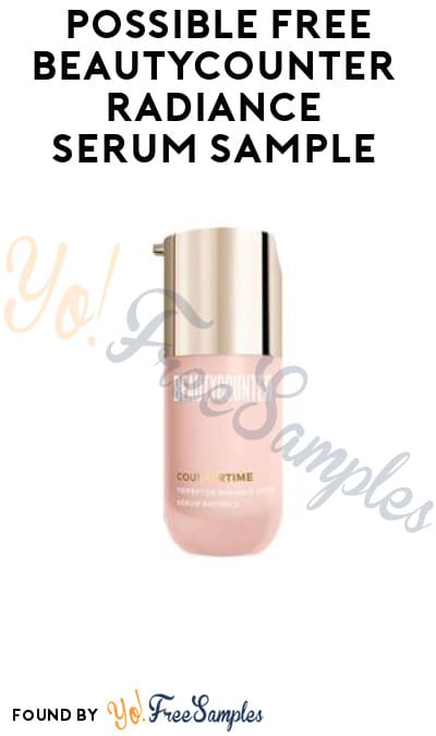 Possible FREE Beautycounter Radiance Serum Sample (Facebook Required)