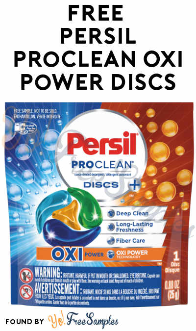 FREE Persil ProClean OXI Power Discs From Sampler
