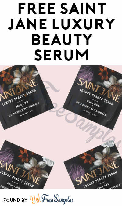 FREE Saint Jane Hemp Luxury Beauty Serum Sample