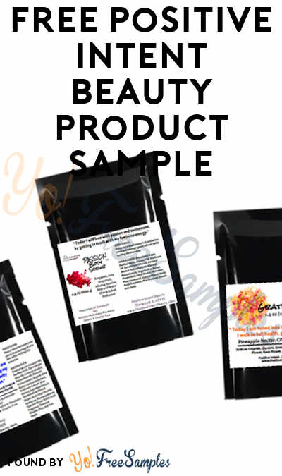 FREE Positive Intent Beauty Product Sample