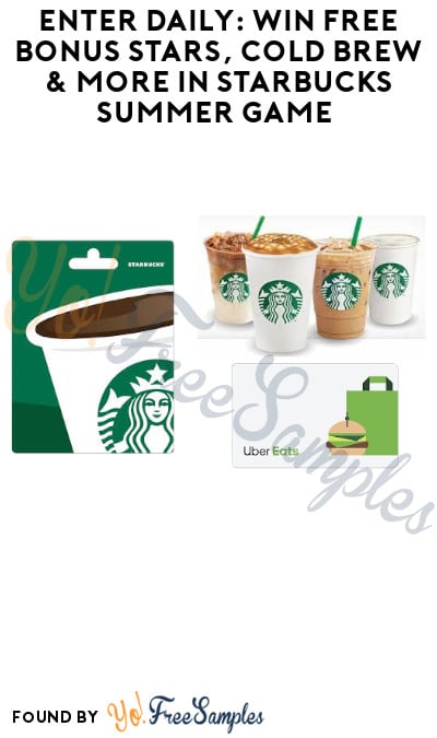 Enter Daily: Win FREE Bonus Stars, Cold Brew & More in Starbucks Summer Game (Rewards Account Required)