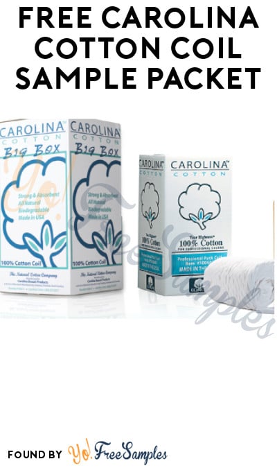 FREE Carolina Cotton Coil, Mask & Wipes Sample Pack