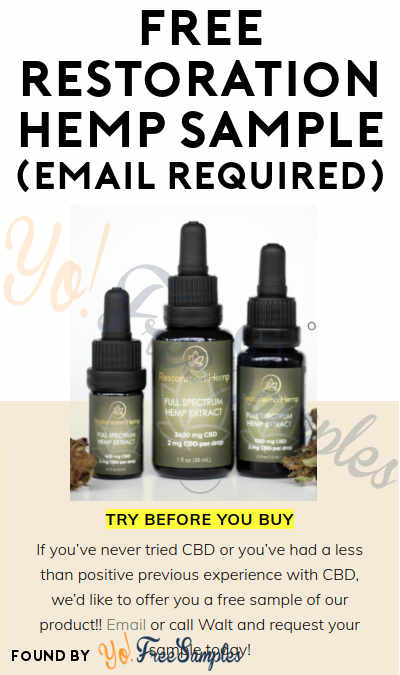 FREE Restoration Hemp Sample (Email Required)