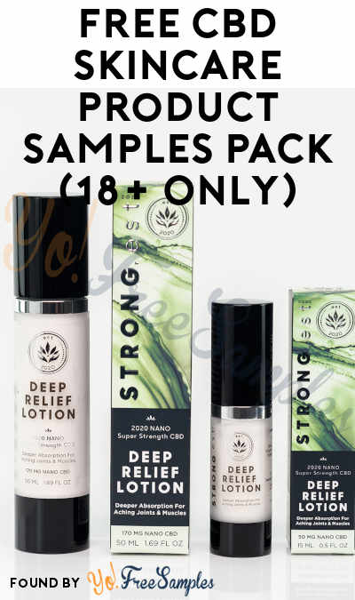 3 FREE CBD Skincare Product Samples Pack (18+ Only)