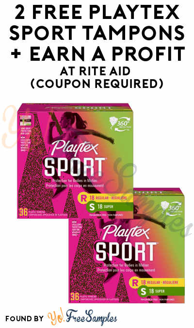 2 FREE Playtex Sport Tampons + Earn A Profit At Rite Aid (Coupon & Ibotta Required)