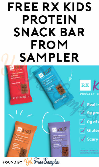 FREE RX Kids Protein Snack Bar From Sampler