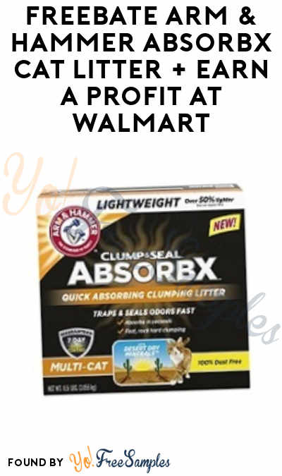 FREEBATE Arm & Hammer Absorbx Cat Litter + Earn A Profit at Walmart (Ibotta & Coupon Required)