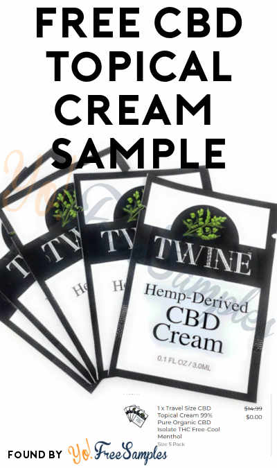 FREE CBD Topical Cream 5-Pack Sample