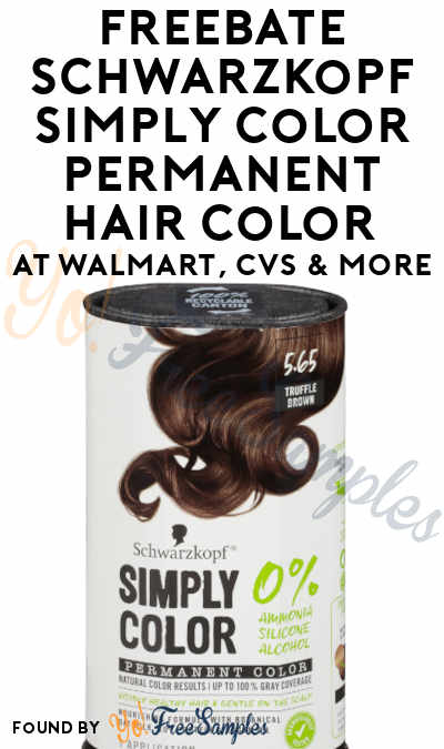 FREEBATE Schwarzkopf Simply Color Permanent Hair Color At Walmart, CVS & More