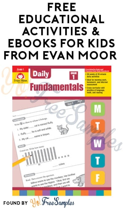 FREE Educational Activities & eBooks for Kids from Evan Moor
