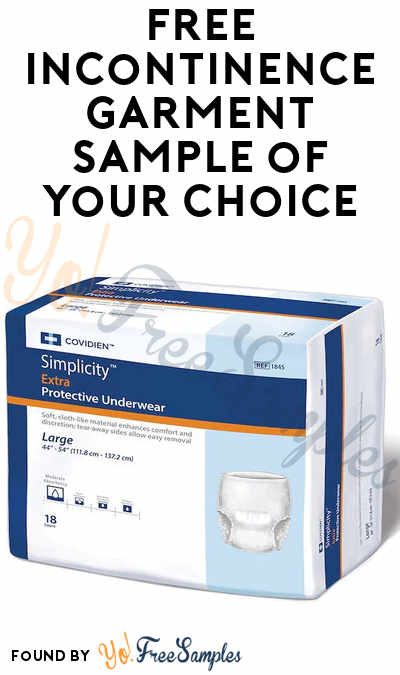 FREE Incontinence Garment Sample of Your Choice