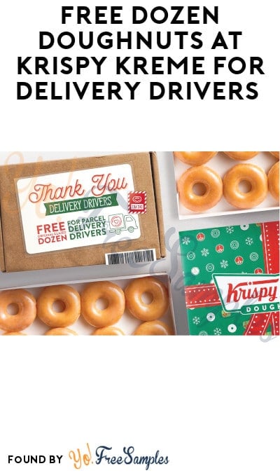 FREE Dozen Doughnuts at Krispy Kreme for Delivery Drivers on 11/30 (ID or Uniform Required)