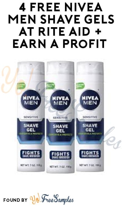 4 FREE Nivea Men Shave Gels at Rite Aid + Earn A Profit (Wellness+ Gold Required)