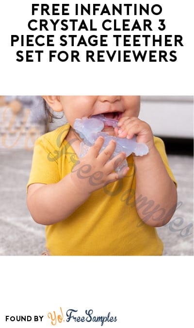 FREE Infantino Crystal Clear 3 Piece Stage Teether Set for Reviewers