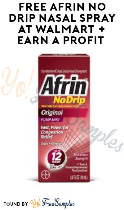 FREE Afrin No Drip Nasal Spray at Walmart + Earn A Profit (Coupon, Ibotta & Shopkick Required)