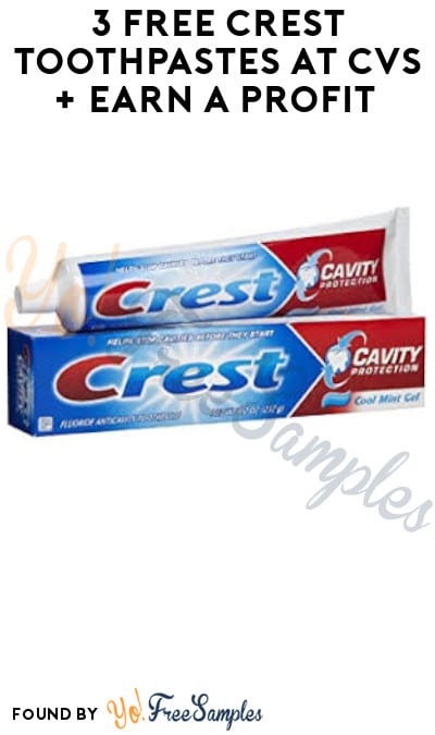 3 FREE Crest Toothpastes at CVS + Earn A Profit (Account/ Coupon Required)