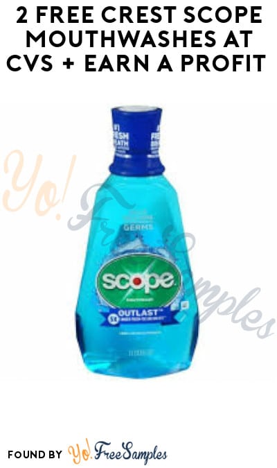 2 FREE Crest Scope Mouthwashes at CVS + Earn A Profit (Account/ Coupon Required)