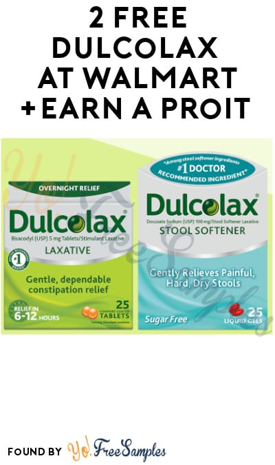 2 FREE Dulcolax at Walmart + Earn A Profit (Coupon & Ibotta Required)