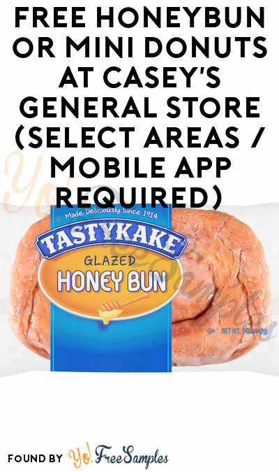 FREE Honeybun or Mini Donuts At Casey’s General Store (Select Areas / Mobile App Required)