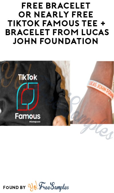 FREE Bracelet or Nearly FREE TikTok Famous Tee + Bracelet from Lucas John Foundation