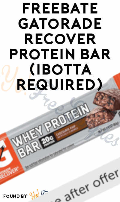 FREEBATE Gatorade Recover Protein Bar (Ibotta Required)