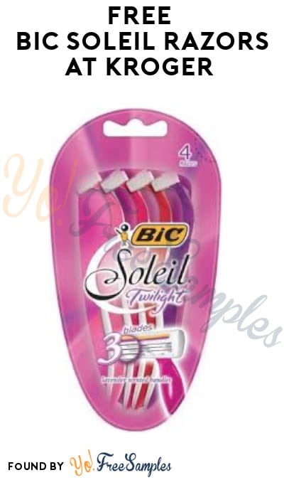 FREE BIC Soleil Razors at Kroger (Account/ Coupon Required)