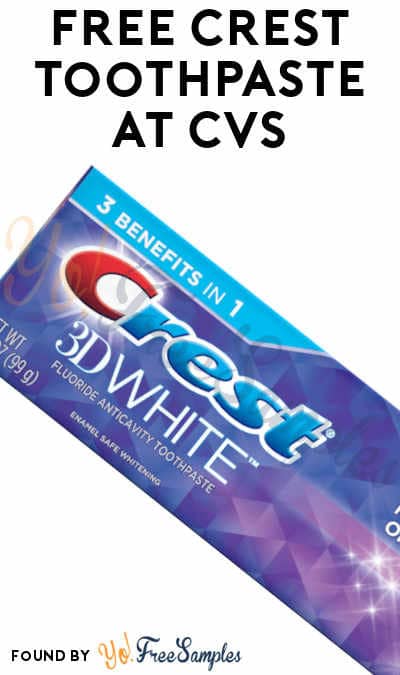 Starts 1/17: FREE Crest Toothpaste at CVS (Account/App Required)