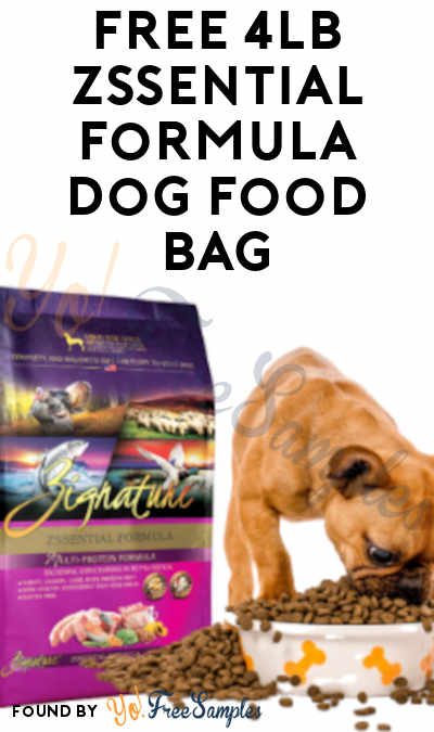 FREE 4lb Zssential Formula Dog Food Bag