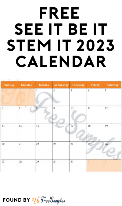 FREE See It Be It Stem It 2023 Calendar