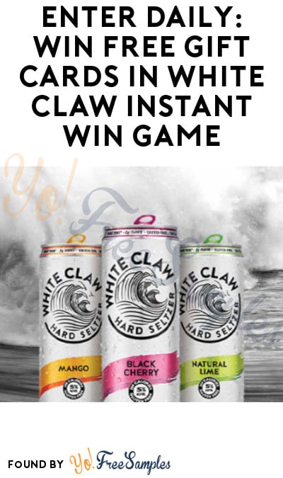 Enter Daily: Win FREE Gift Cards in White Claw Instant Win Game (Ages 21 & Older Only)