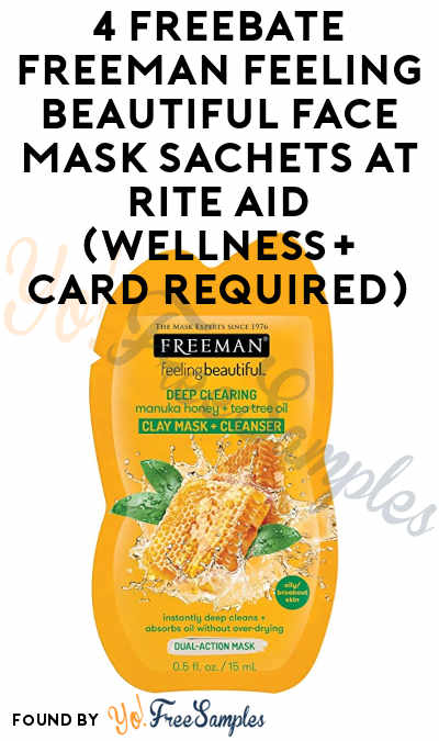 4 FREEBATE Freeman Feeling Beautiful Face Mask Sachets At Rite Aid (Wellness+ Card Required)