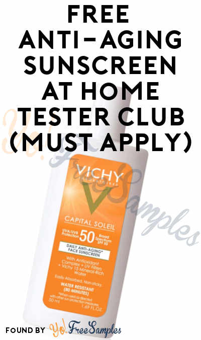 FREE Anti-Aging Sunscreen At Home Tester Club (Must Apply)