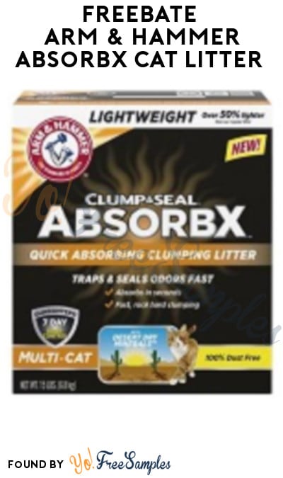 FREEBATE Arm & Hammer AbsorbX Cat Litter (Online or Mail-In Rebate)