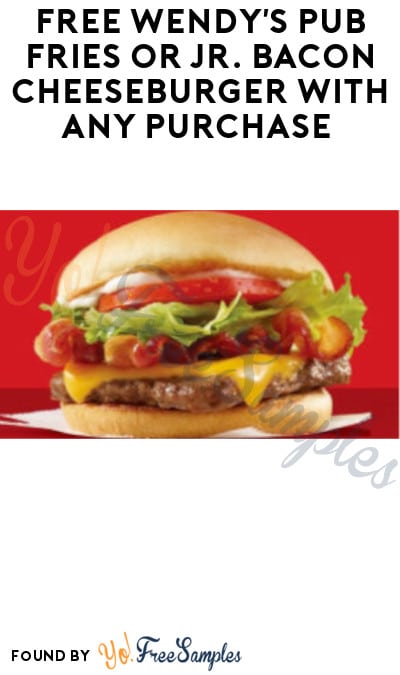 FREE Wendy’s Pub Fries or Jr. Bacon Cheeseburger with Any Purchase (App or Scan)