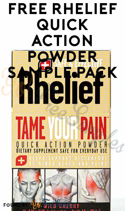 FREE Rhelief Quick Action Powder Sample Pack