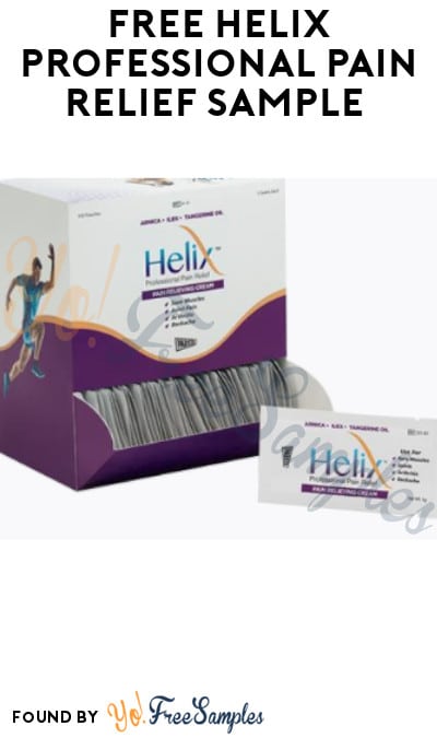 FREE Helix Professional Pain Relief Sample