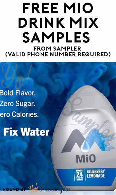 FREE MiO Drink Mix Samples From Sampler (Valid Phone Number Required)