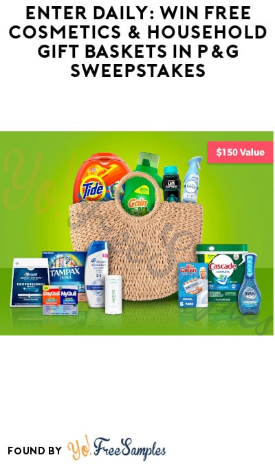 Enter Daily: Win FREE Cosmetics & Household Gift Baskets in P&G Sweepstakes
