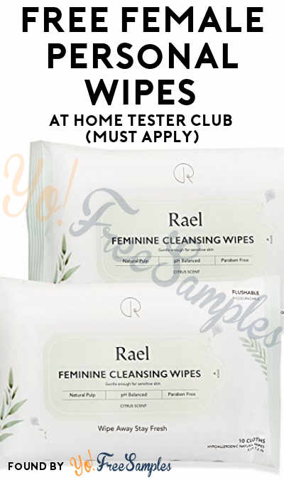 FREE Female Personal Wipes At Home Tester Club (Must Apply)