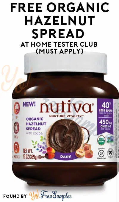 FREE Organic Hazelnut Spread At Home Tester Club (Must Apply)