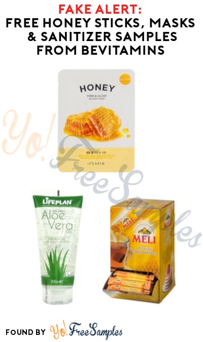 FAKE ALERT: Free BeVitamins Honey Sticks, Masks & Sanitizer Samples from BeVitamins