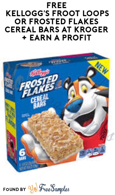 FREE Kellogg’s Froot Loops or Frosted Flakes Cereal Bars at Kroger + Earn A Profit (Account/ Coupon & Ibotta Required)