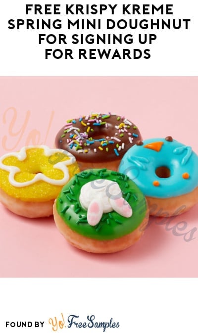 FREE Krispy Kreme Spring Mini Doughnut for Signing Up for Rewards