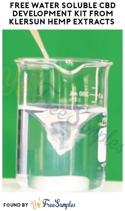 FREE Water Soluble CBD Development Kit from Klersun Hemp Extracts