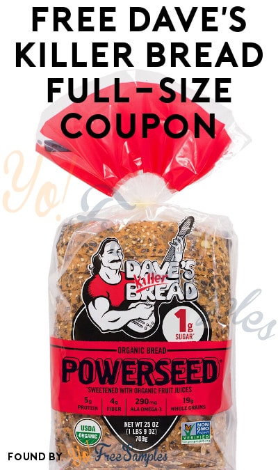 FREE Dave’s Killer Bread Full-Size Product (Mobile QR Code Scan Required)