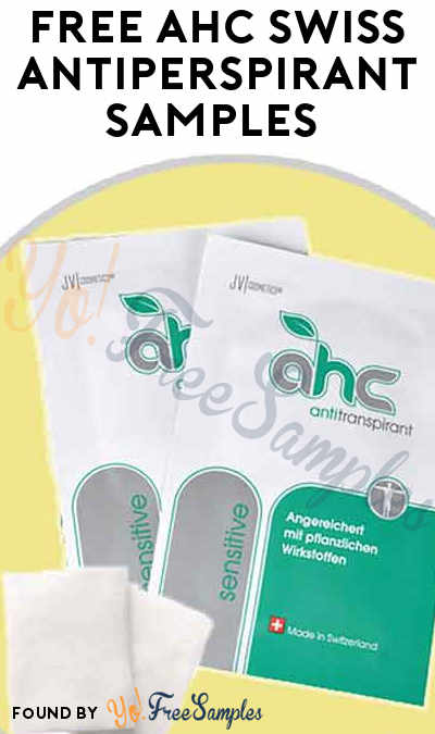 FREE AHC Swiss Antiperspirant Samples