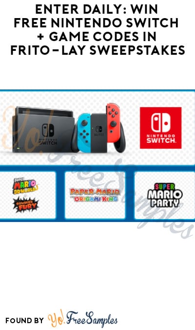 Enter Daily: Win FREE Nintendo Switch + Game Codes in Frito-Lay Sweepstakes