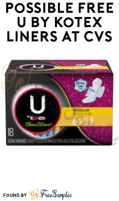 Possible FREE U by Kotex Liners at CVS (App/ Coupon Required + In-Store Only)